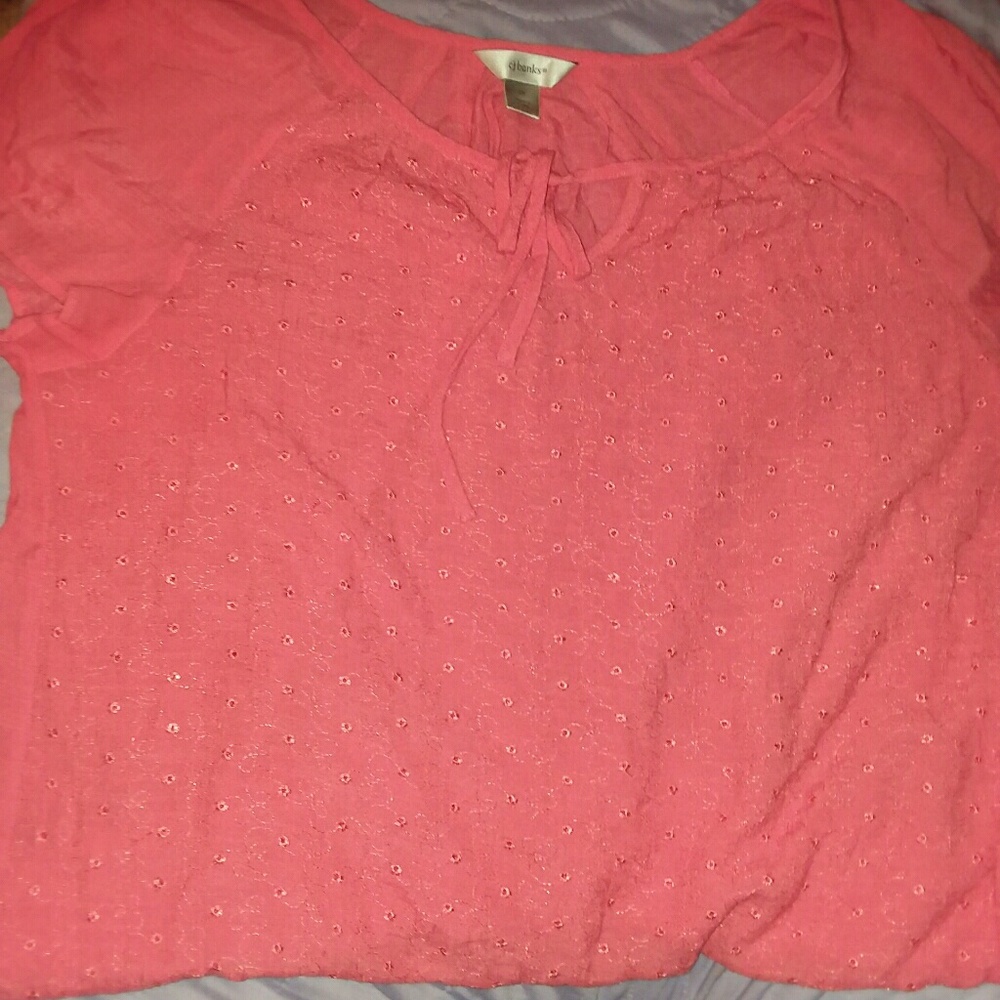 Coral cj banks short sleeved blouse, 2x.